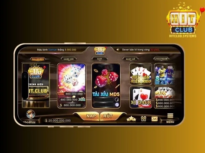 Các sảnh chơi game đổi thưởng hấp dẫn tại Hit Club